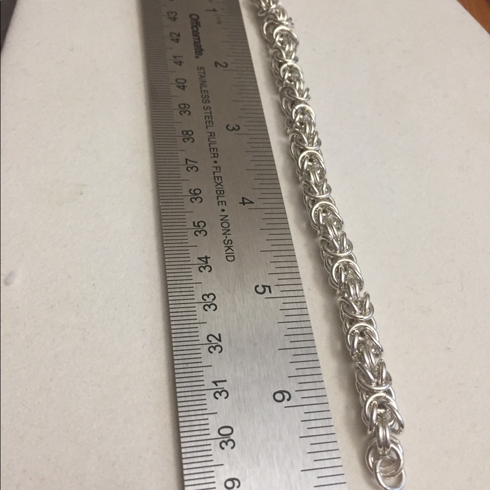 Beautiful Silver Byzantine chain bracelet - Picture 6 of 6